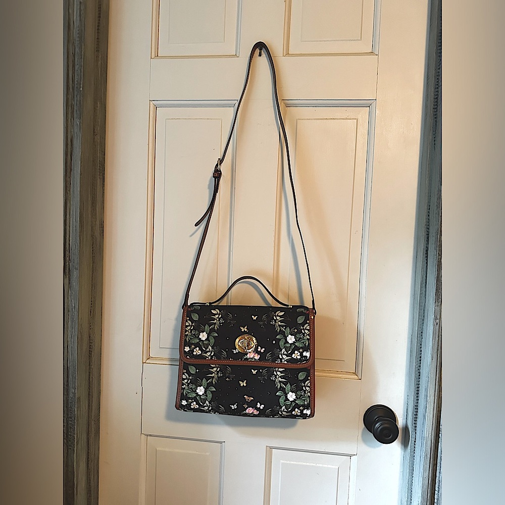 NWOT floral canvas purse
